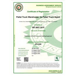 ISO 9001:2015 Load Test Certificate