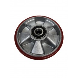 PT-SC1 - Steer Wheel Red PU (Silver Core) Ø150mm x 40mm x 20mm Bore