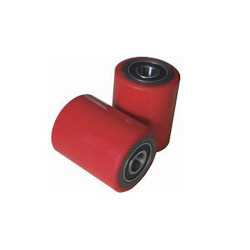 PT Load Rollers Red Polyurethane Ø80mm x 93mm x 20mm Bore - 2 Pack